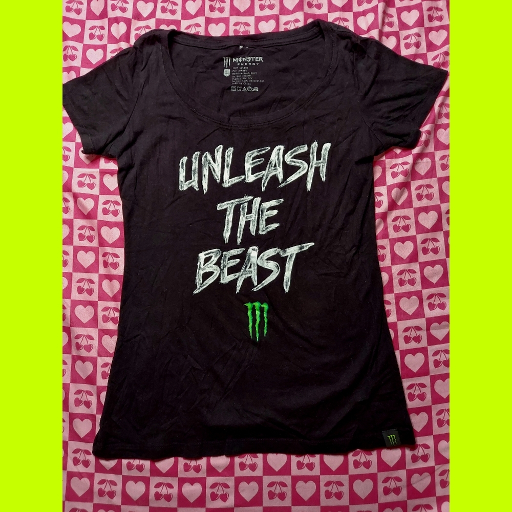 Rare Vintage Monster Energy Drink Unleash The Beast Shirt